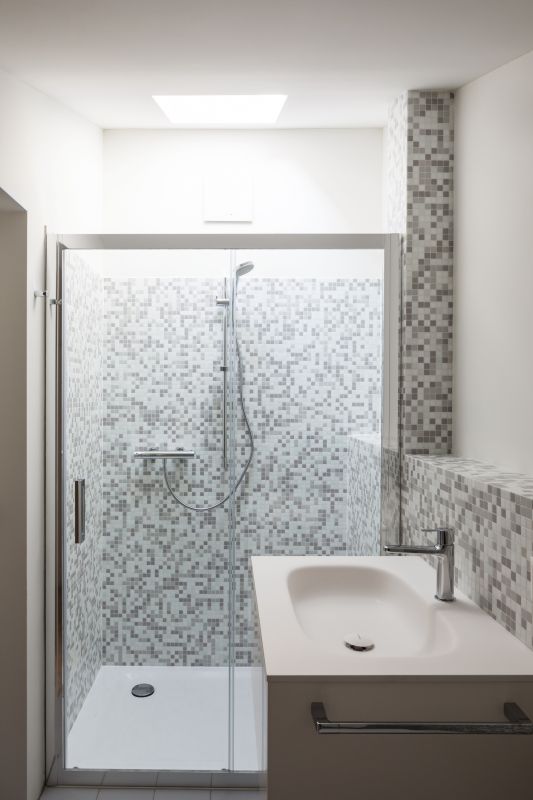 Contemporary Shower with Tiling